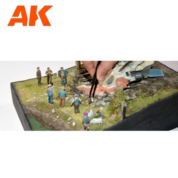 Текстура Diorama Series Мелкий гравий Масштаб 1/35 - Железнодорожный балласт - Дорожные работы - Имитация покрытия (Small Railroad Ballast) AK-Interactive AK8258 AK8258 фото
