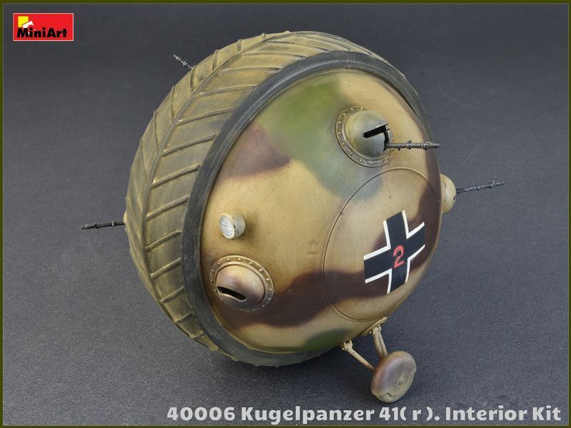 Немецкий трофейный сферический танк 1/35 Kugelpanzer 41(r) Interior Kit MiniArt 40006 , сборная модель Миниарт MA40006 фото