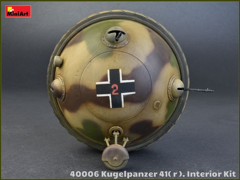 Немецкий трофейный сферический танк 1/35 Kugelpanzer 41(r) Interior Kit MiniArt 40006 , сборная модель Миниарт MA40006 фото