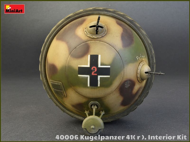 Немецкий трофейный сферический танк 1/35 Kugelpanzer 41(r) Interior Kit MiniArt 40006 , сборная модель Миниарт MA40006 фото