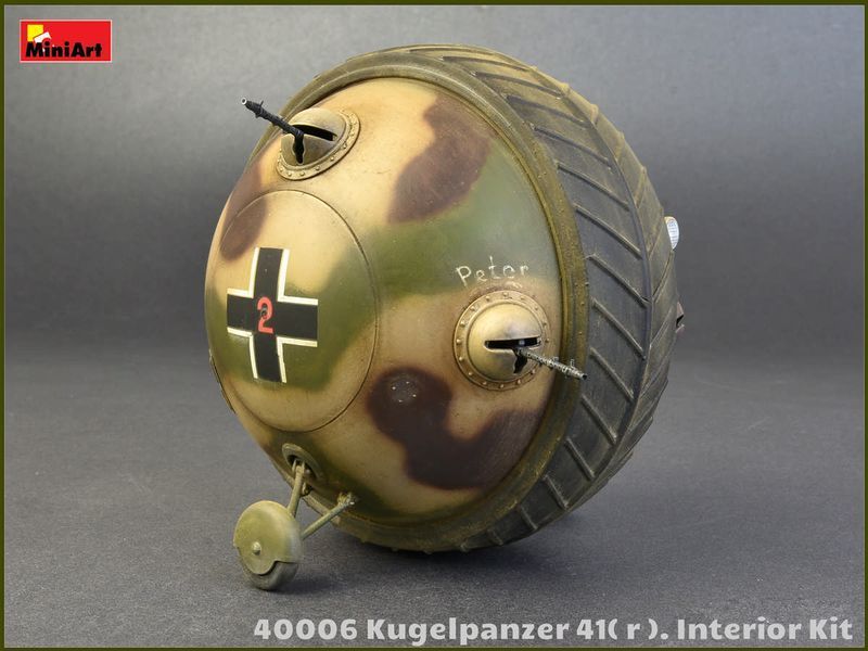 Немецкий трофейный сферический танк 1/35 Kugelpanzer 41(r) Interior Kit MiniArt 40006 , сборная модель Миниарт MA40006 фото