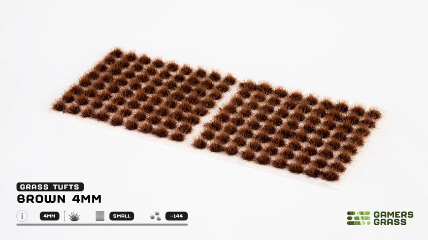 Пучки трави - Коричневі (дрібні) 4 мм GamersGrass Grass Tufts Brown Small GG4-Bs GG4-Bs фото