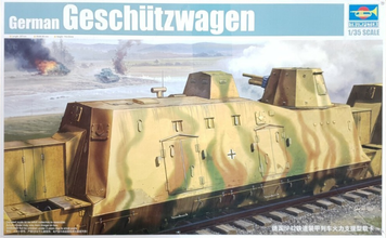 Німецький броневагон 1/35 Gesch&uuml;tzwagen (BP42) Trumpeter 01509 , збірна модель вагон Трумпетер TR01509 фото