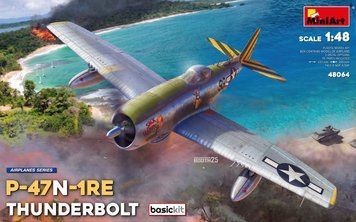 Американский истребитель 1/48 P-47N-1RE Thunderbolt Базовый комплект MiniArt 48064 , сборная модель Миниарт MA48064 фото