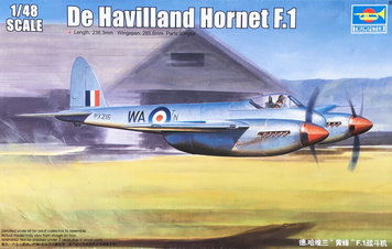 Британский истребитель 1/48 de Havilland Hornet F.1 Trumpeter 02893 , сборная модель Хорнет Трумпетер TR02893 фото
