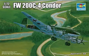 Немецкий разведывательный самолет 1/72 Focke-Wulf Fw 200C-4 Condor Trumpeter 01638 , сборная модель разведчик TR01638 фото