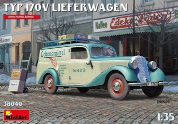 Немецкий фургон 1/35 MB Typ 170V (Lieferwagen) MiniArt 38040 , сборная модель фургона доставки Миниарт MA38040 фото