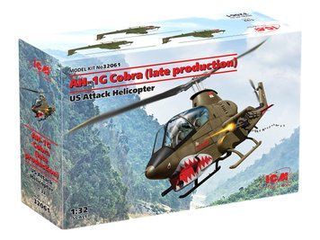 Сборная модель ICM 1/32 AH-1G Cobra позднего производства, Американский ударный вертолет 32061 ICM32061 фото