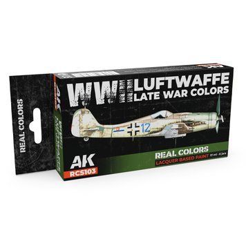 Набор акриловых красок Люфтваффе в конце Второй мировой войны (WWII Luftwaffe Late War) 6 шт AK-Interactive RCS103 RCS103 фото