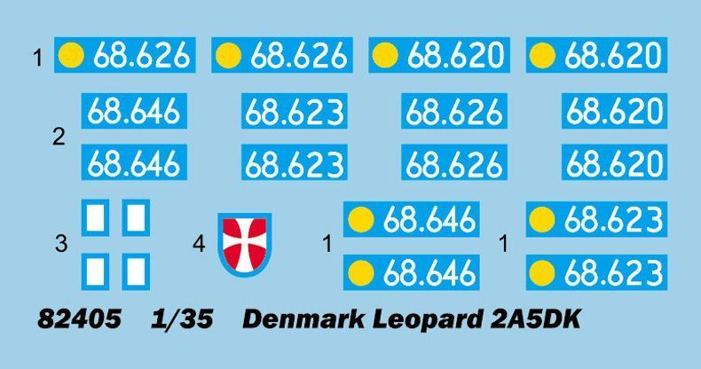 Сборная модель 1/35 немецкий танк Leopard Denmark Leopard 2 A5DK HobbyBoss HB82405 HB82405 фото