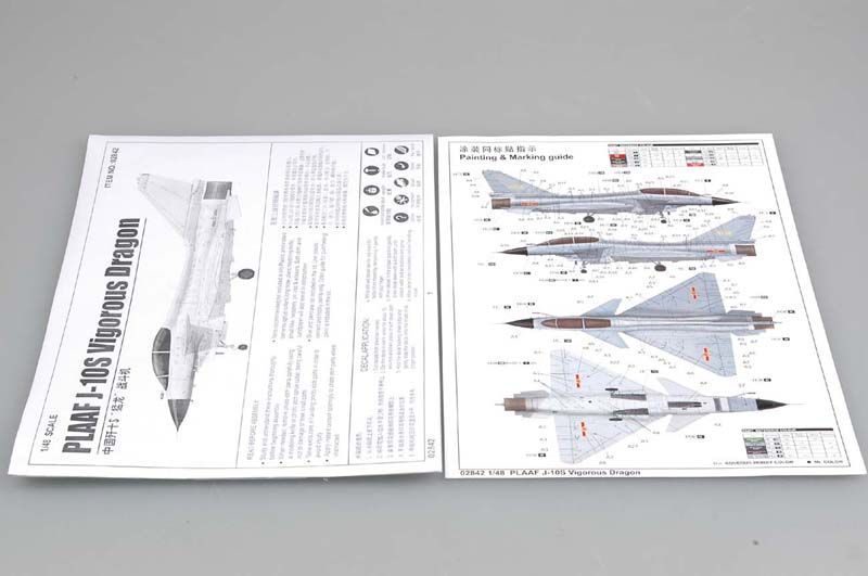 Китайский истребитель 1/48 Chengdu J-10S &laquo;Vigorous Dragon&raquo; Trumpeter 02842 , сборная модель Трумпетер TR02842 фото