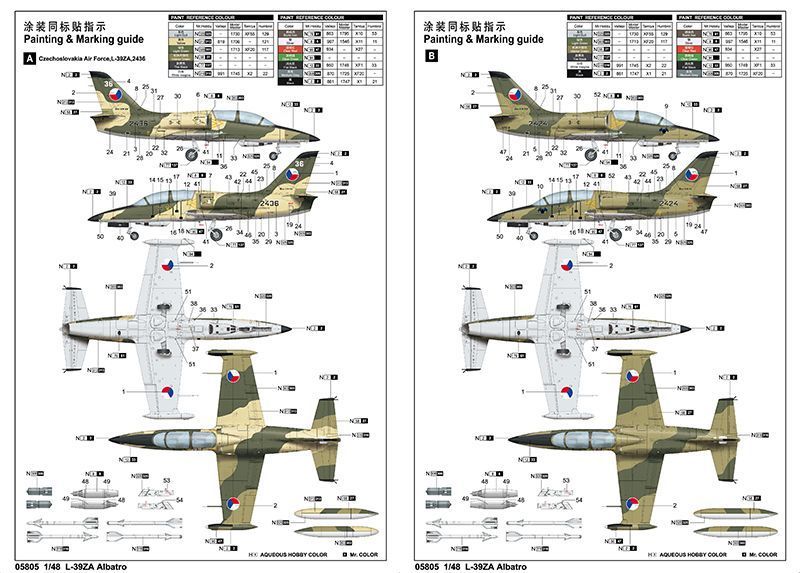 Чехословацкий учебный самолет 1/48 Aero L-39ZA Albatros Trumpeter 05805 , сборная модель Альбаторс Трумпетер TR05805 фото