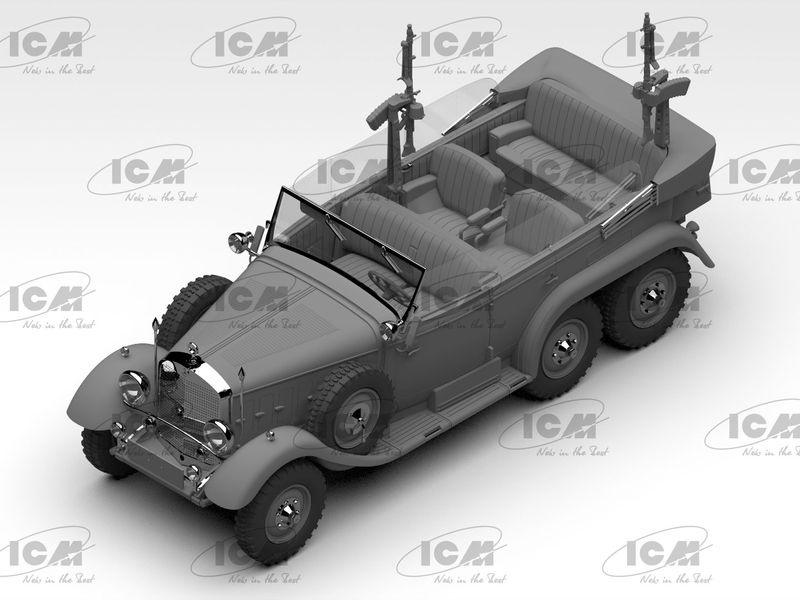 Збірна модель ICM 1/24 Type G4 з MG 34 та німецьким штабним персоналом (24024) ICM24024 фото