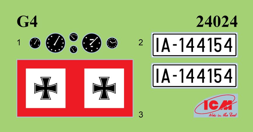 Збірна модель ICM 1/24 Type G4 з MG 34 та німецьким штабним персоналом (24024) ICM24024 фото