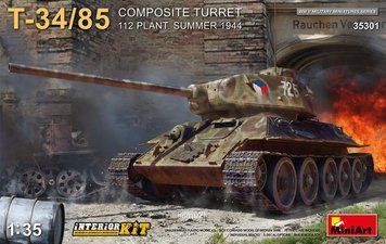 Советский средний танк 1/35 Т-34-85 (завод №112, лето 1944) Interior Kit MiniArt 35301 , сборная модель MA35301 фото