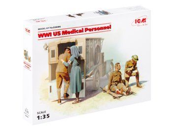 Збірна модель ICM 1/35 Медицинський персонал США І СВ (4 фігури) (35694) ICM35694 фото