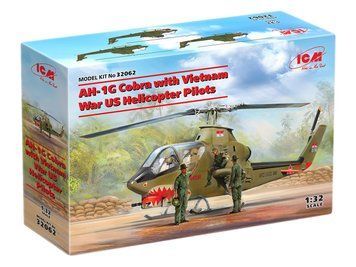 Сборная модель ICM 1/32 AH-1G Cobra с американскими пилотами война во Вьетнаме 32062 ICM32062 фото