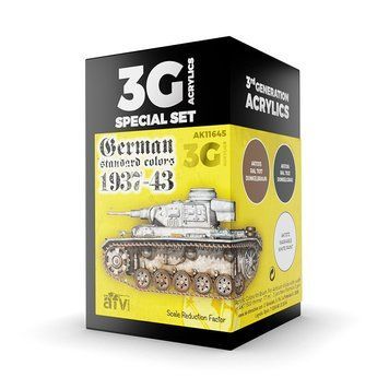 Набір акрилових фарб Німецький Стандарт 37-44 Комбо 3G (German Standard 37-44 Combo 3G) 3 шт AK-Interactive AK11645 AK11645 фото