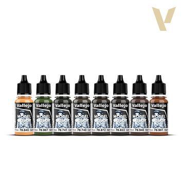 Набор акриловых красок Model Color Камуфляж Ваффен СС (Waffen-SS Camouflage) 8 шт VAL 70180 VAL 70180 фото