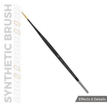 Пензель з синтетичного ворсу тонкий лайнер Liner 17 мм AKB018 AKB018 фото