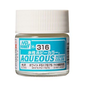 Акриловая краска Aqueous Hobby Colors Белый (White FS 17875) Mr.Hobby H316 H316 фото