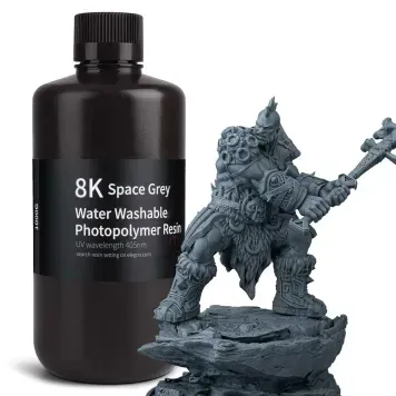 Фотополимерная смола ELEGOO Water Washable Resin 8k "Space Grey" (серая) 1кг 50.103.0128 фото