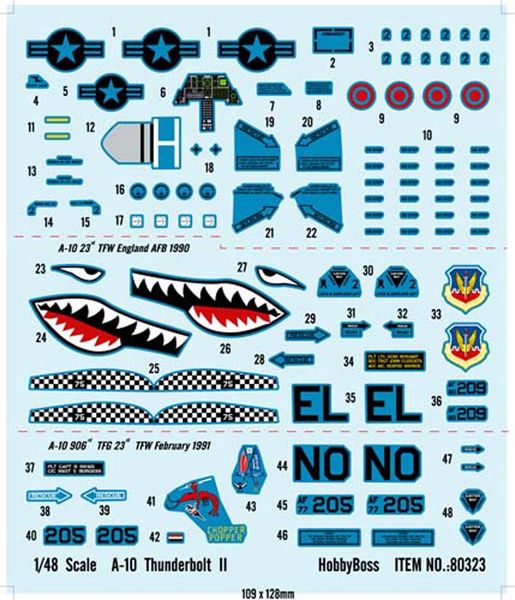 Сборная модель 1/48 Американский штурмовик A-10A "THUNDERBOLT" II HobbyBoss 80323 HB80323 фото