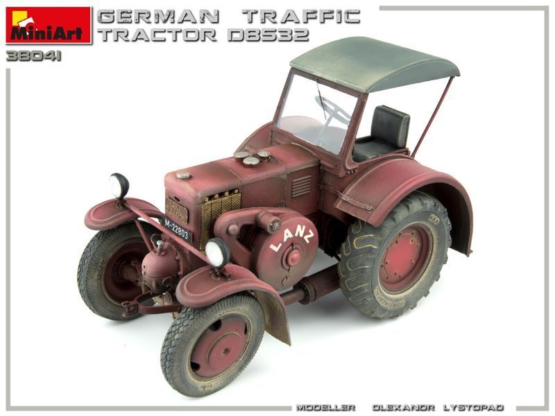 Німецький трактор 1/35 D8532 (German Traffic Tractor) MiniArt 38041 , збірна модель трактора Мініарт MA38041 фото