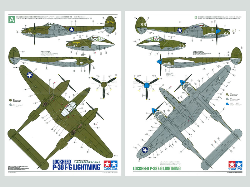 Американський винищувач 1/48 Lockheed P-38 F/G Lightning Tamiya 61120 , збірна модель винищувач Локхед Тамія TAM61120 фото
