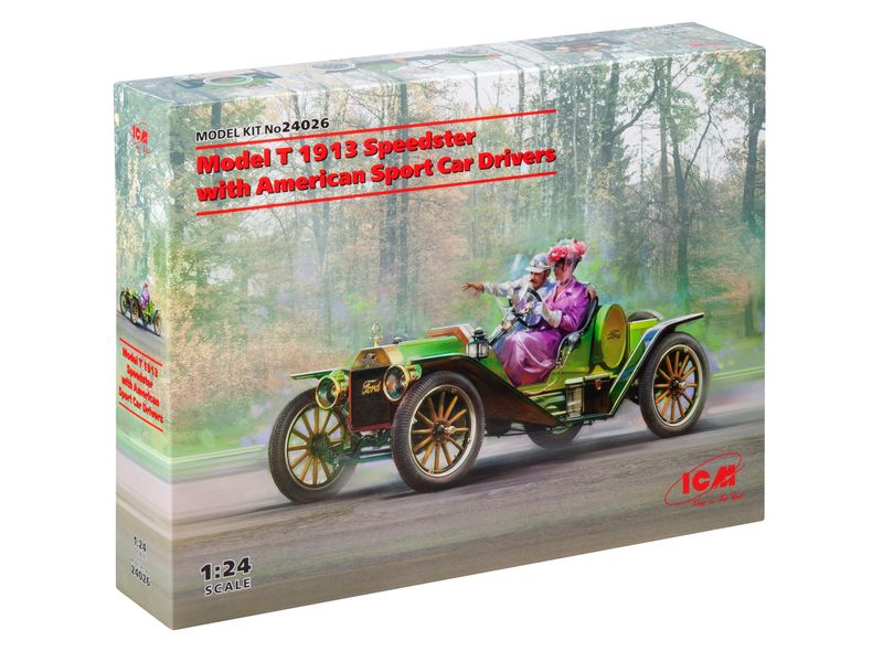 Збірна модель ICM 1/24 Model T 1913 Speedster з американськими автоспортсменами (24026) ICM24026 фото