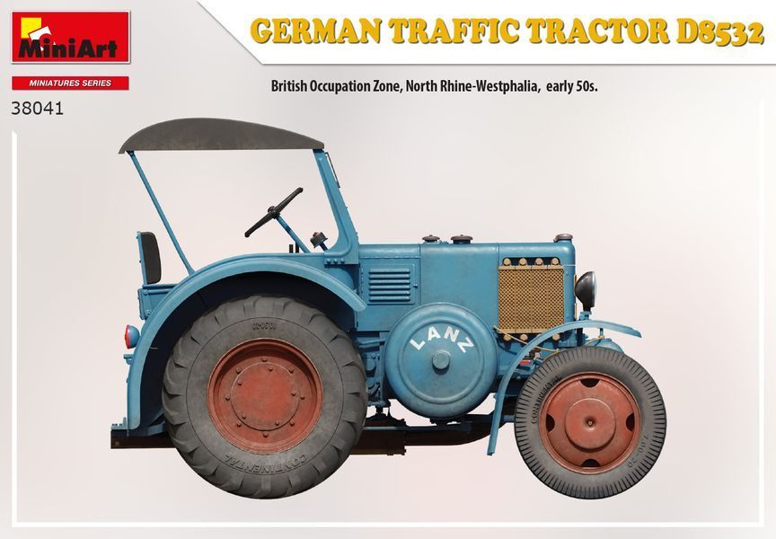 Німецький трактор 1/35 D8532 (German Traffic Tractor) MiniArt 38041 , збірна модель трактора Мініарт MA38041 фото