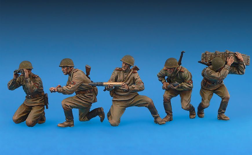 Радянська гармата з екіпажем та візком 1/35 УСВ-БР мод. 1941 MiniArt 35129 , збірна модель Мініарт MA35129 фото