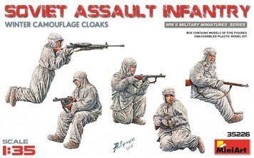 Штурмова піхота СРСР 1/35 з накидками (Soviet Assault Infantry Win.Camouflage Cloaks) MiniArt 35226 MA35226 фото