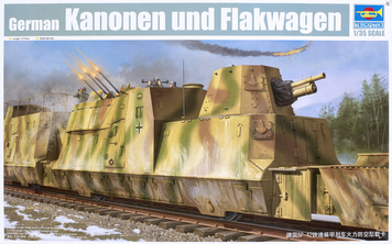 Німецький броневагон 1/35 Kanonen und Flakwagen (BP42) Trumpeter 01511 , збірна модель вагон Трумпетер TR01511 фото