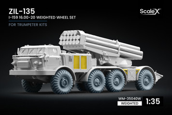 Набор деформированных колес 1/35 И-159 16.00-20 для ЗИЛ-135 (Trumpeter) Scale X WM-35040W , набор деталировки WM-35040W фото