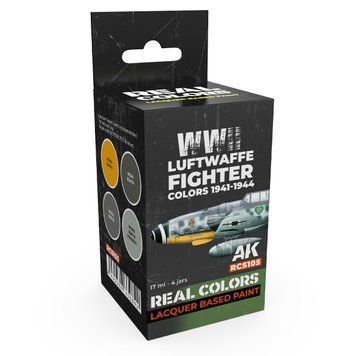 Набор акриловых красок для истребителей Люфтваффе 1941-1944 (Luftwaffe Fighter Colors 1941-1944 Set) 4 шт AK-Interactive RCS105 RCS105 фото