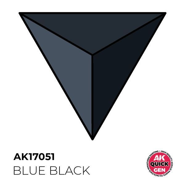 Акриловая краска BLUE BLACK / Сине-черный QUICK GEN COLOR AK-interactive AK 17051 AK17051 фото
