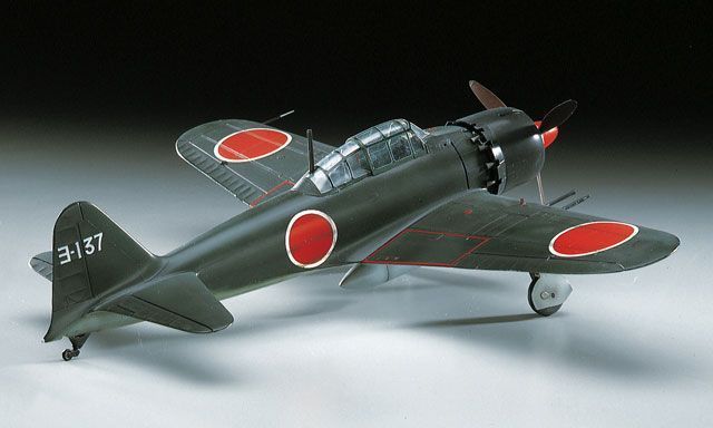 Збірна модель 1/32 японський палубний винищувач A6M5c Zero Fighter Type 52 (Zeke) (Old Kit) Hasegawa 08054 HS08054 фото