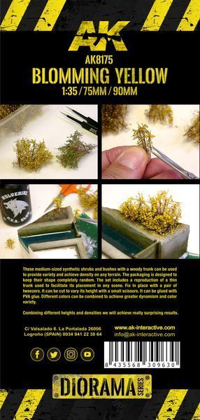 Материал для детализации Цветущие Жёлтые Кусты (Blomming Yellow Shrubberies) AK-Interactive AK8175 AK8175 фото