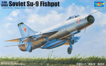 Советский истребитель-перехватчик 1/48 Су-9 Trumpeter 02896 , сборная модель истребитель Сухой Трумпетер TR02896 фото