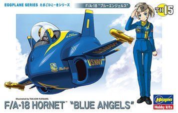 Збірна модель 1/EGG американський надзвуковий винищувач Egg Plane F/A-18 Hornet Blue Angels Hasegawa 60125 HS60125 фото