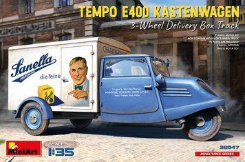 Немецкий фургон 1/35 Tempo E400 Athlet (Kastenwagen 3-Wheel Delivery Box) MiniArt 38047 , Миниарт MA38047 фото