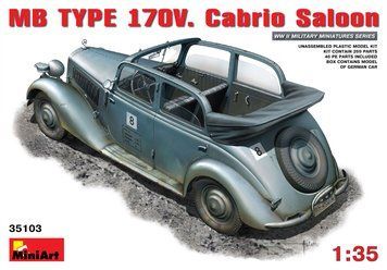 Немецкий кабриолет 1/35 MB Type 170V (MB Type 170V Cabrio Saloon) MiniArt 35103 , сборная модель Миниарт MA35103 фото