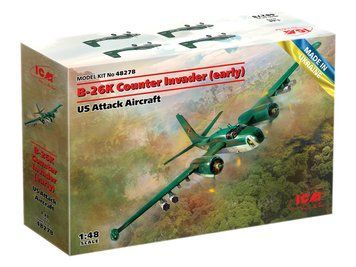 Сборная модель ICM 1/48 B-26K Counter Invader ранний, ударный самолет США 48278 ICM48278 фото