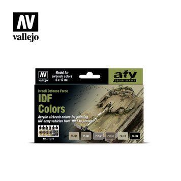Набор акриловых красок для аэрографа Model Air Цвета ЦАХАЛа (IDF Colors) 6 шт VAL 71210 VAL 71210 фото