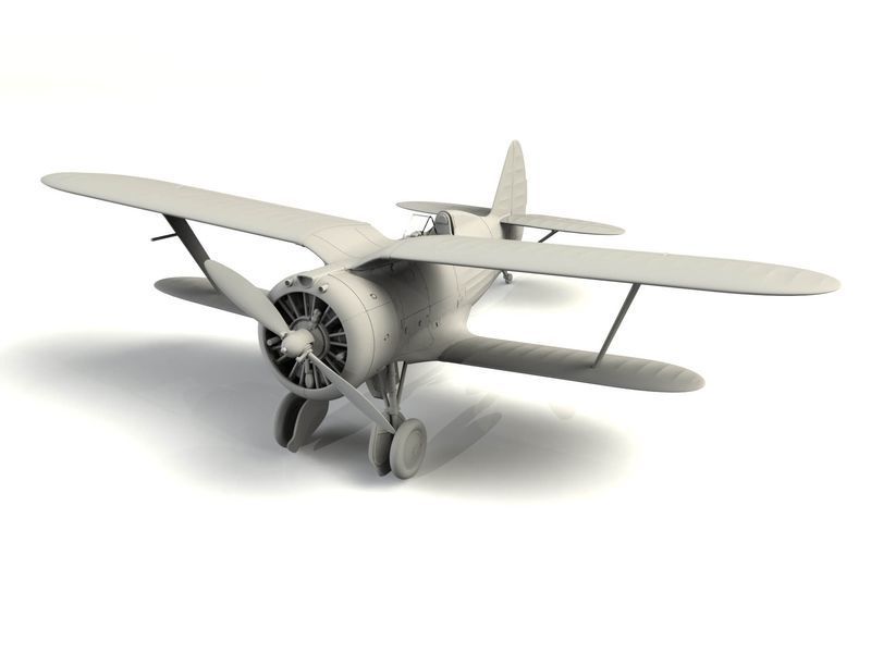 Сборная модель ICM 1/48 I-153, Истребитель ВВС Китая 2 Мировой войны 48099 ICM48099 фото