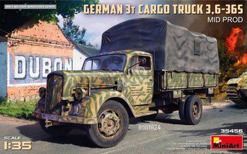 Немецкий грузовик 1/35 3,6-36S среднесерийный (German Cargo Truck Mid) MiniArt 35456 , сборная модель Миниарт MA35456 фото