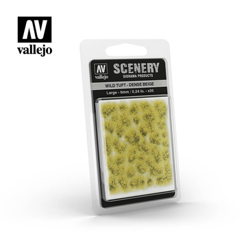 Матеріал для деталювання Дика насичено-бежева трава 6 мм (Wild Tuft Dense Beige) Vallejo VAL SC412 VAL SC412 фото