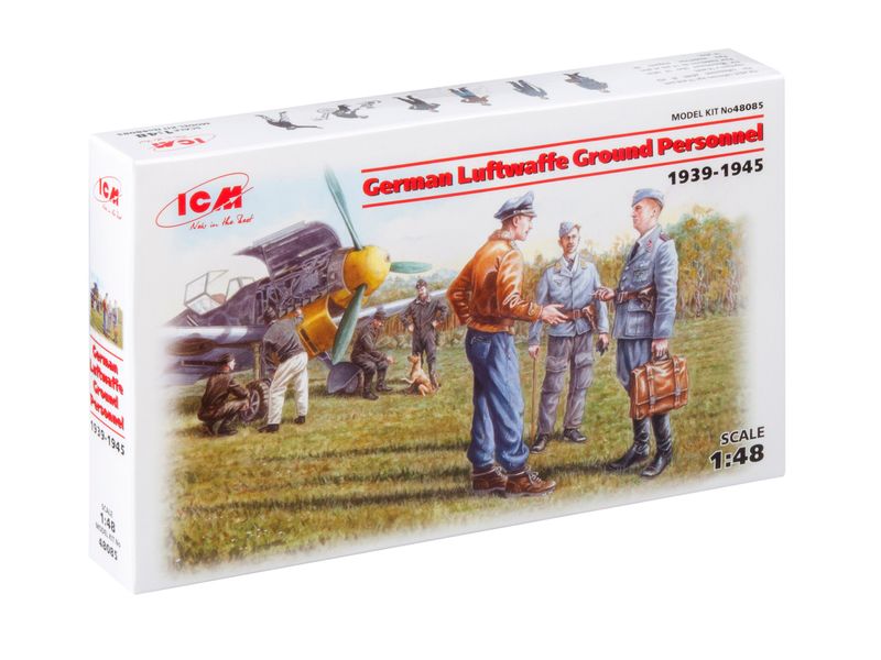 Сборная модель ICM 1/48 Наземный персонал ВВС Германии 1939-1945г. 48085 ICM48085 фото