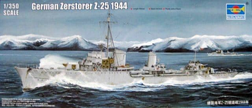 Немецкий эсминец 1/350 Zerst&ouml;rer Z25 1944 Trumpeter 05321 , сборная модель Церштьорер Трумпетер TR05321 фото